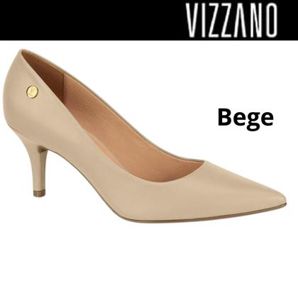 Imagem de Scarpin Feminino Vizzano Lisa Salto Médio Bico Fino Social Conforto