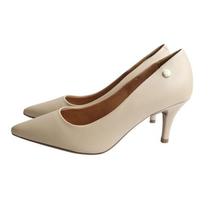 Imagem de Scarpin Feminino Vizzano Lisa Salto Médio Bico Fino Social Conforto