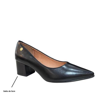 Imagem de Scarpin Feminino Vizzano Salto Bloco Grosso 1220315 Preto