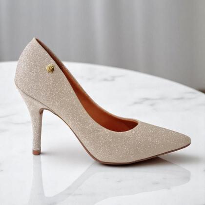 Imagem de Scarpin Glitter Salto Alto Feminino Vizzano