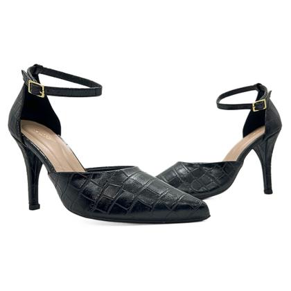 Imagem de Scarpin Mozione Sapato Feminino Salto Alto 10cm Com Fivela 107