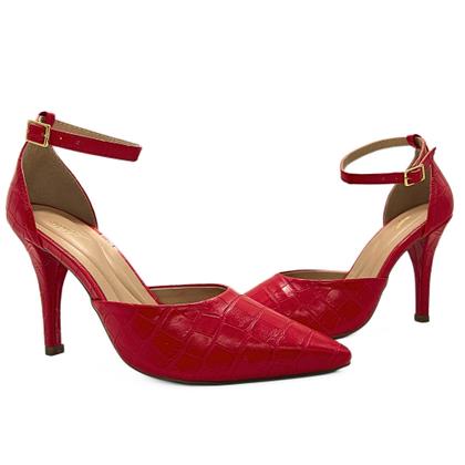 Imagem de Scarpin Mozione Sapato Feminino Salto Alto 10cm Com Fivela 107