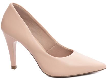 Imagem de Scarpin Salto 10cm Fino Cone  Lindo Fechado Atras  Rose