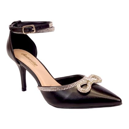 Imagem de Scarpin Salto Fino Com Laço e Tiras de Strass