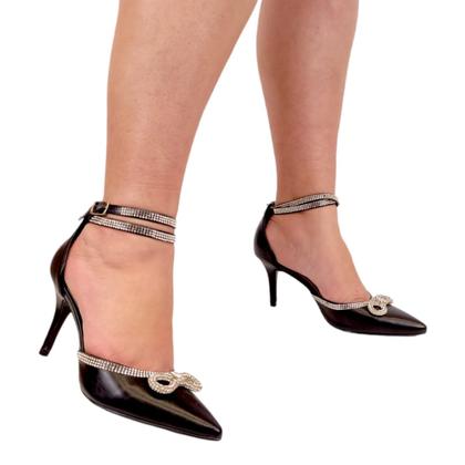 Imagem de Scarpin Salto Fino Com Laço e Tiras de Strass