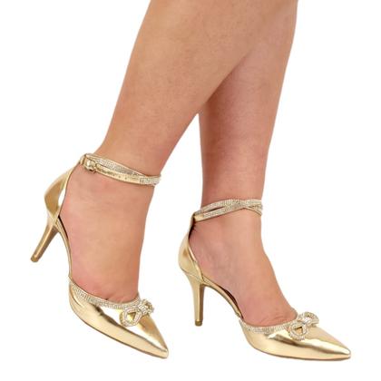 Imagem de Scarpin Salto Fino Com Laço e Tiras de Strass