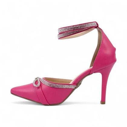 Imagem de Scarpin Salto Fino Com Laço e Tiras de Strass