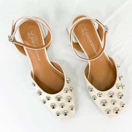 Imagem de Scarpin slingback em couro com esferas metalizadas 1820