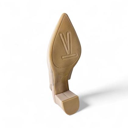 Imagem de Scarpin Slingback Vizzano 1290.503 Original de Salto Bloco Médio com Ajuste de Elástico e Bico Fino