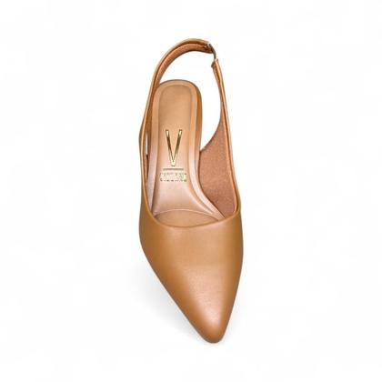 Imagem de Scarpin Slingback Vizzano 1290.503 Original de Salto Bloco Médio com Ajuste de Elástico e Bico Fino