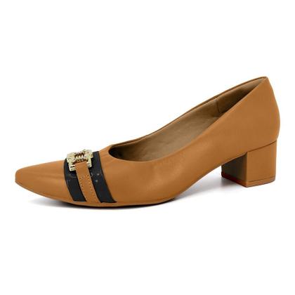 Imagem de Scarpin usaflex salto bloco ref mm0502 feminino