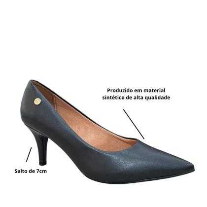 Imagem de Scarpin Vizzano Feminino Salto Baixo Fino Macio Original Pre