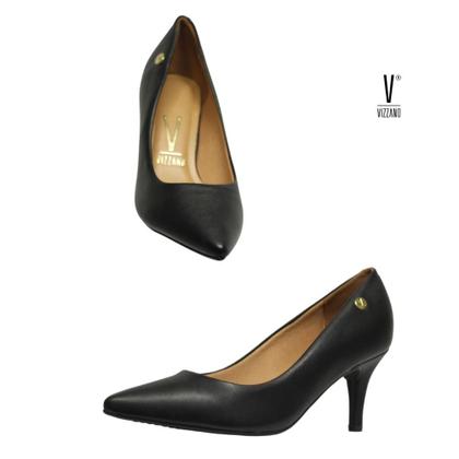 Imagem de Scarpin Vizzano Feminino Salto Baixo Fino Macio Original - REF 1185.702