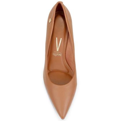 Imagem de Scarpin Vizzano Salto Alto Bico Fino Fosco - Caramelo
