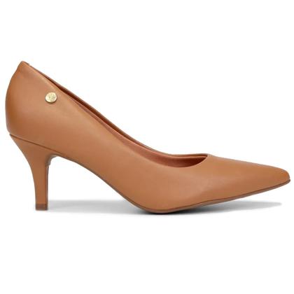 Imagem de Scarpin Vizzano Salto Alto Bico Fino Fosco - Caramelo
