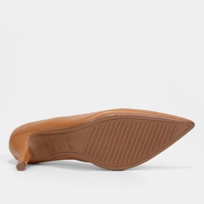 Imagem de Scarpin Vizzano Salto Médio Bico Fino - Camel