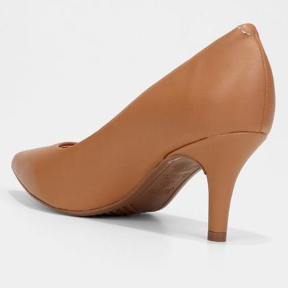 Imagem de Scarpin Vizzano Salto Médio Bico Fino - Camel