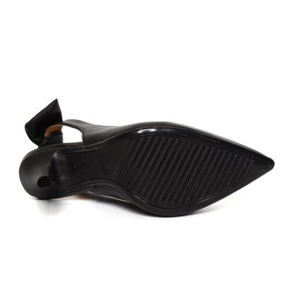 Imagem de Scarpin Vizzano Slingback Salto Alto Laço Calcanhar - Preto