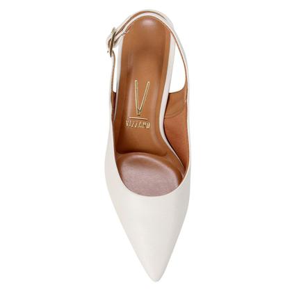 Imagem de Scarpin Vizzano Slingback Salto Fino Médio - Branco