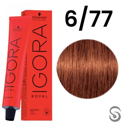 Imagem de Schwarzkopf Igora Royal Coloração 6/77 Louro Escuro Cobre Extra  60ml