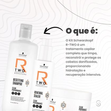 Imagem de Schwarzkopf R-TWO Shampoo 1L Másc. 500ml Selante 145ml