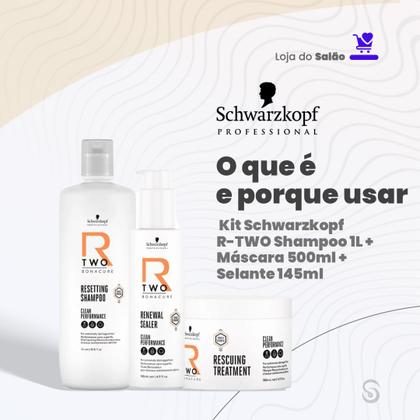 Imagem de Schwarzkopf R-TWO Shampoo 1L Másc. 500ml Selante 145ml