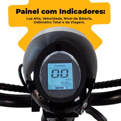 Imagem de Scooter Elétrica WX7 Bicicleta Autopropelido 1000W Bateria Lítio 60V 20Ah 50 Km Autonomia Velocidade até 32Km por hora