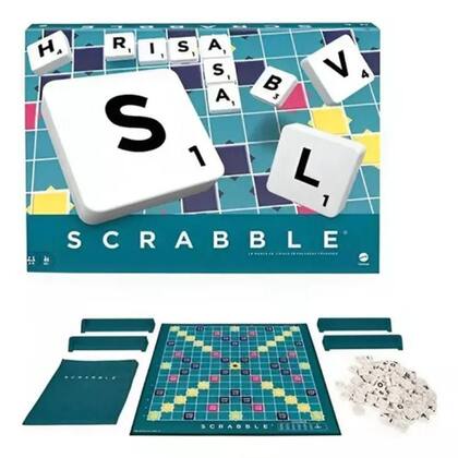 Imagem de Scrabble Jogo de Tabuleiro 2 em 1 Colaborativo - Mattel