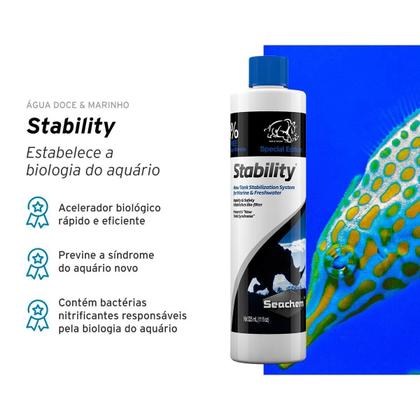 Imagem de Seachem Stability 325ml - Acelerador Biológico para Aquário