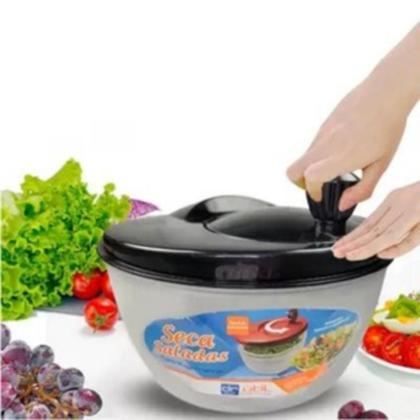 Imagem de Seca Centrífuga Lava Salada Verdura Frutas Legumes Manual 4l