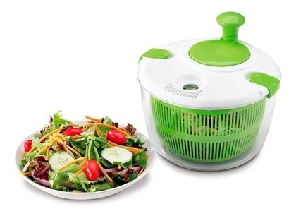 Imagem de Seca Saladas Centrifuga Secadora Folhas Tampa Com Travas