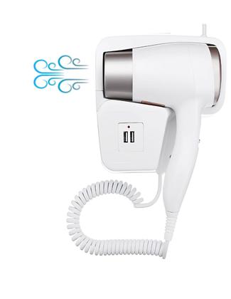 Imagem de Secador Cabelo Hotel Fixo Parede Carrega Celular Usb