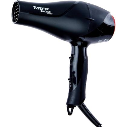 Secador De Cabelo Black Ion 2000W Preto Taiff 220V Imagem de Secador De Cabelo Black Ion 2000W Preto Taiff 220V