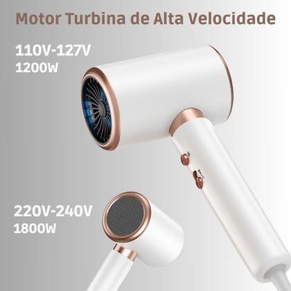 Imagem de Secador de Cabelo com Suporte de Parede Bivolt 1200W 2 Modos