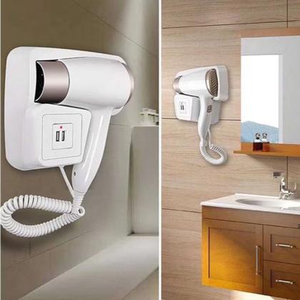 Imagem de Secador de Cabelo de Parede com Entradas USB  2200W  220V