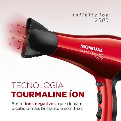 Imagem de Secador de Cabelo Infinity Ion 2500 SC-12 Ergonômico Mondial
