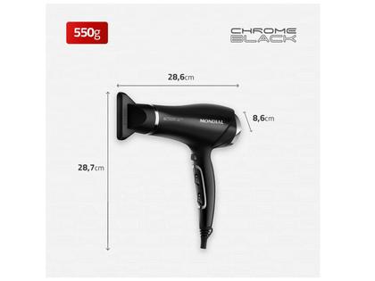 Imagem de Secador de Cabelo Mondial Tourmaline Íon Preto