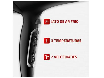 Imagem de Secador de Cabelo Mondial Tourmaline Íon Preto