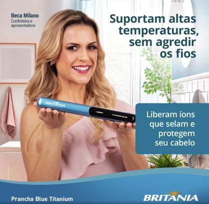 Imagem de Secador de Cabelo Philco 2100w Ar quente Frio Profissional íons Tourmaline Difusor Prancha Titanium 450ºf Blue