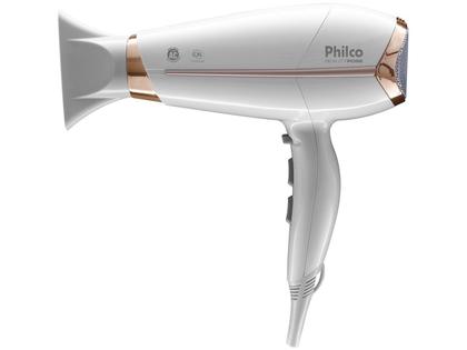 Imagem de Secador de Cabelo Philco Branco e Rosê - Íon Tourmaline 2200W 2 Velocidades Beauty Rosê