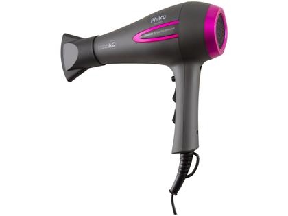 Imagem de Secador de Cabelo Philco com Íons Tourmaline Cinza e Rosa 2100W 2 Velocidades PSA3300