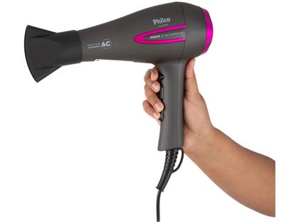 Imagem de Secador de Cabelo Philco com Íons Tourmaline Cinza e Rosa 2100W 2 Velocidades PSA3300
