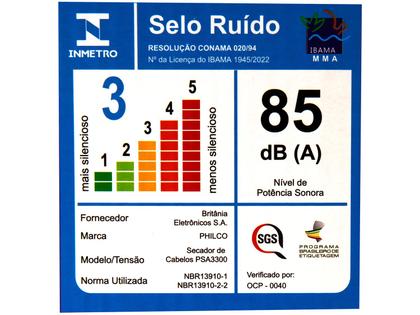 Imagem de Secador de Cabelo Philco com Íons Tourmaline Cinza e Rosa 2100W 2 Velocidades PSA3300