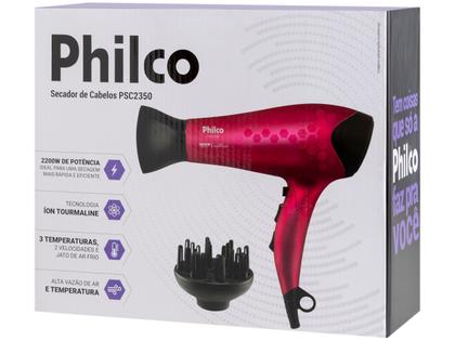 Imagem de Secador de Cabelo Philco Íons Tourmaline Cherry 2200W 2 Velocidades PSC2350