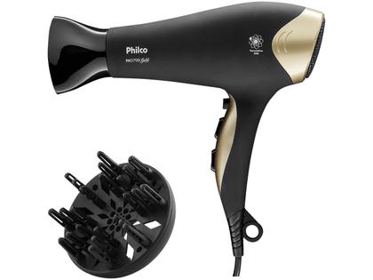 Imagem de Secador de Cabelo Philco Preto e Dourado - Íon Tourmaline 2000W 2 Velocidades Golden Star