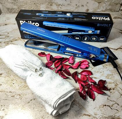 Imagem de Secador De Cabelo Philco Profissional 2200w Ions Ar Quente Frio Stilo Bivolt Com Difusor Cachos Prancha Titanium 230ºc Progressiva Digital Ultra