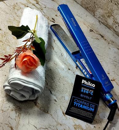 Imagem de Secador De Cabelo Philco Profissional 2200w Ions Ar Quente Frio Stilo Bivolt Com Difusor Cachos Prancha Titanium 230ºc Progressiva Digital Ultra
