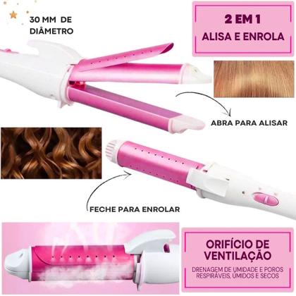 Imagem de Secador De Cabelo Philco Profissional 2200w Ions Ar Quente Frio Stilo Bivolt Difusor Cachos Modelador Cacheador 2 em 1 Maleta