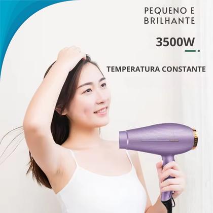 Imagem de Secador de Cabelo Preto Turbo Potente Entrega Rápida Original