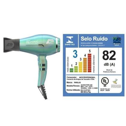 Imagem de Secador de Cabelo Profissional Parlux Alyon Jade 110V 2100 Watts
